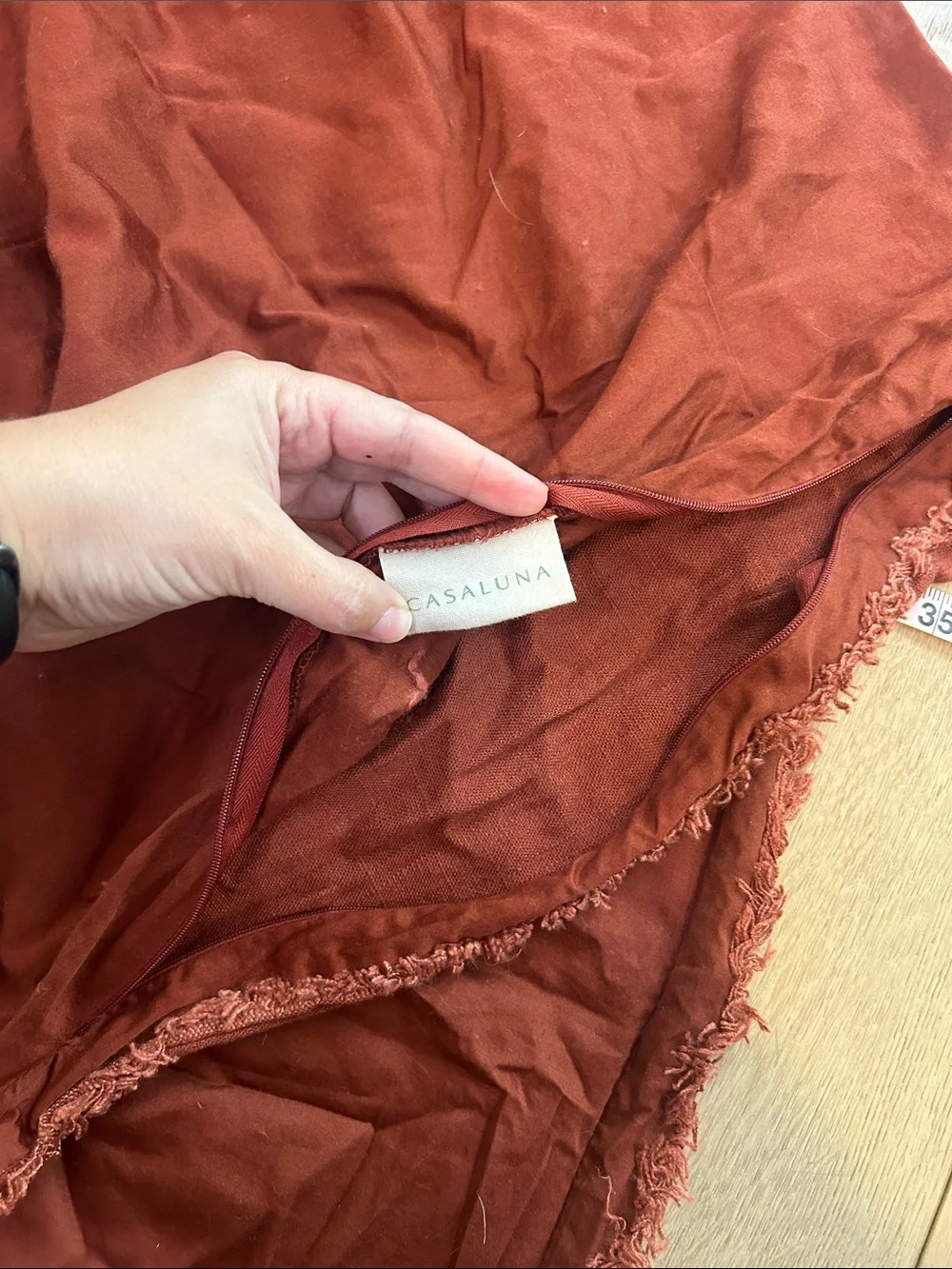 Casaluna Rust Linen King Duvet Set